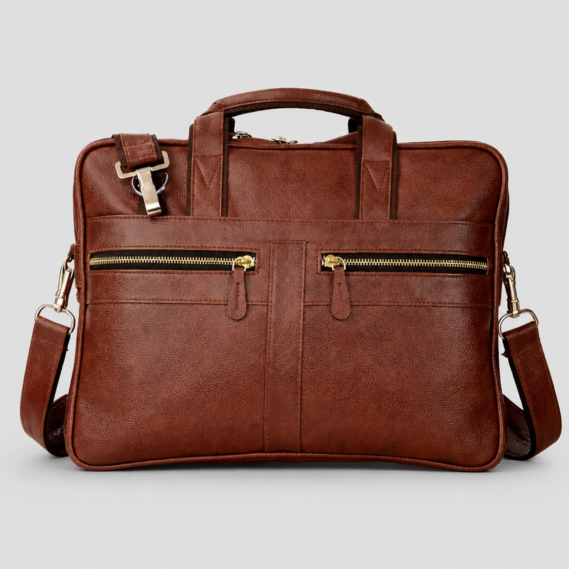 Classic Light Brown Laptop Bag