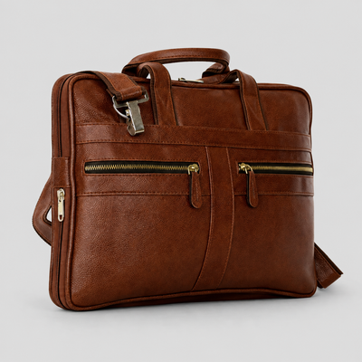 Classic Light Brown Laptop Bag