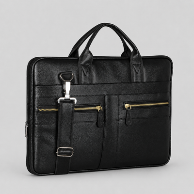 Premium Black  Laptop Briefcase – Smart, Structured & Professional
