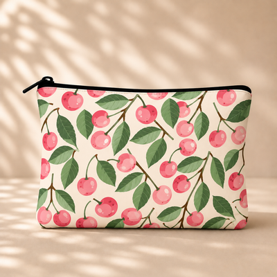 Cherry Blossom Botanical Pouch Pouch Set Of 2 Pieces