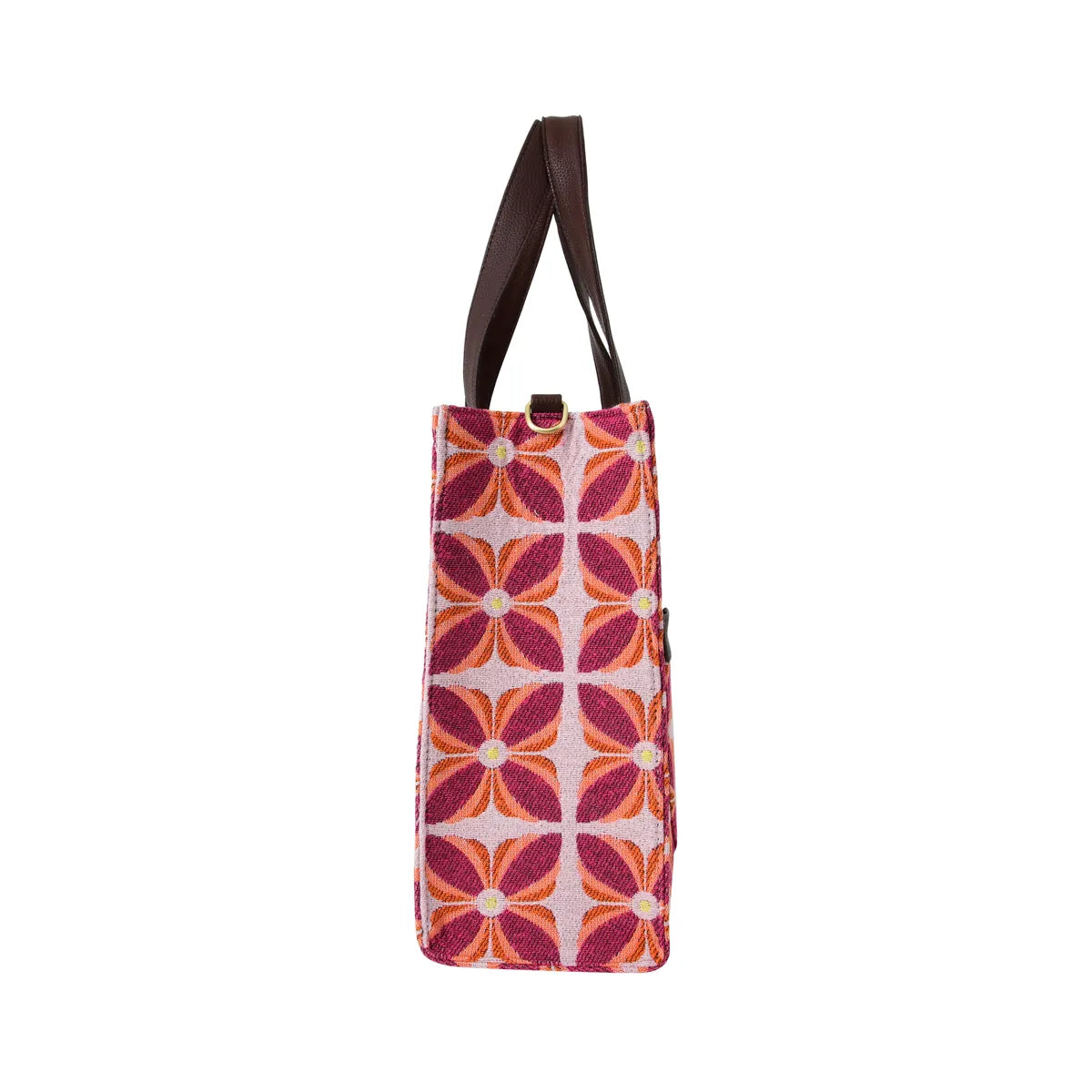 Burgandy Premium Floral Patterned Hand Bag For Women