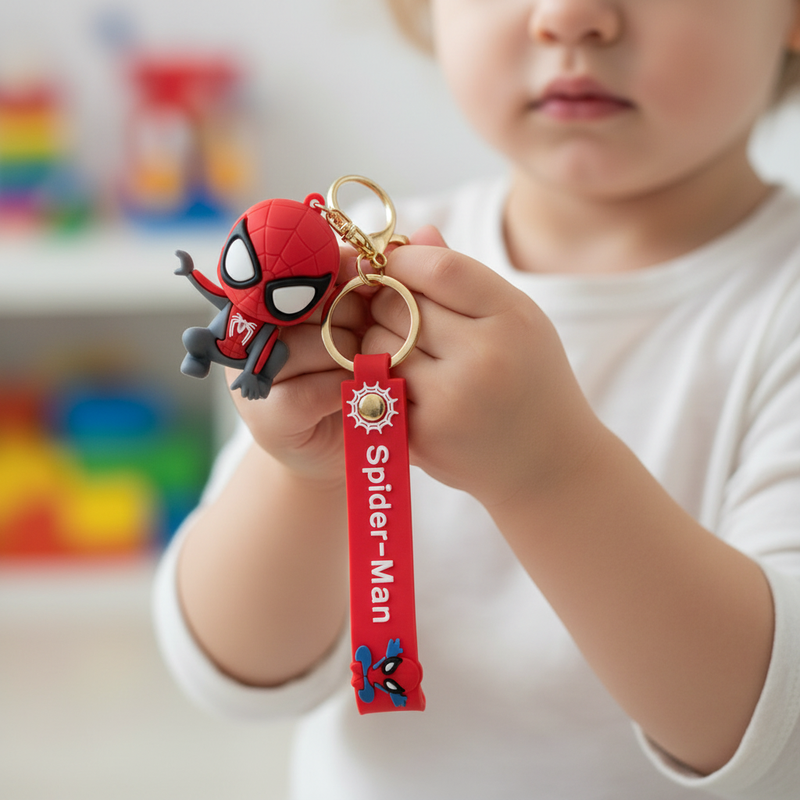 Marvel Spiderman Silicone Keyring Accessories for Kids