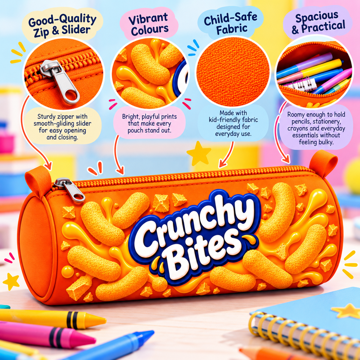 Crunchy Bites Pencil Pouch