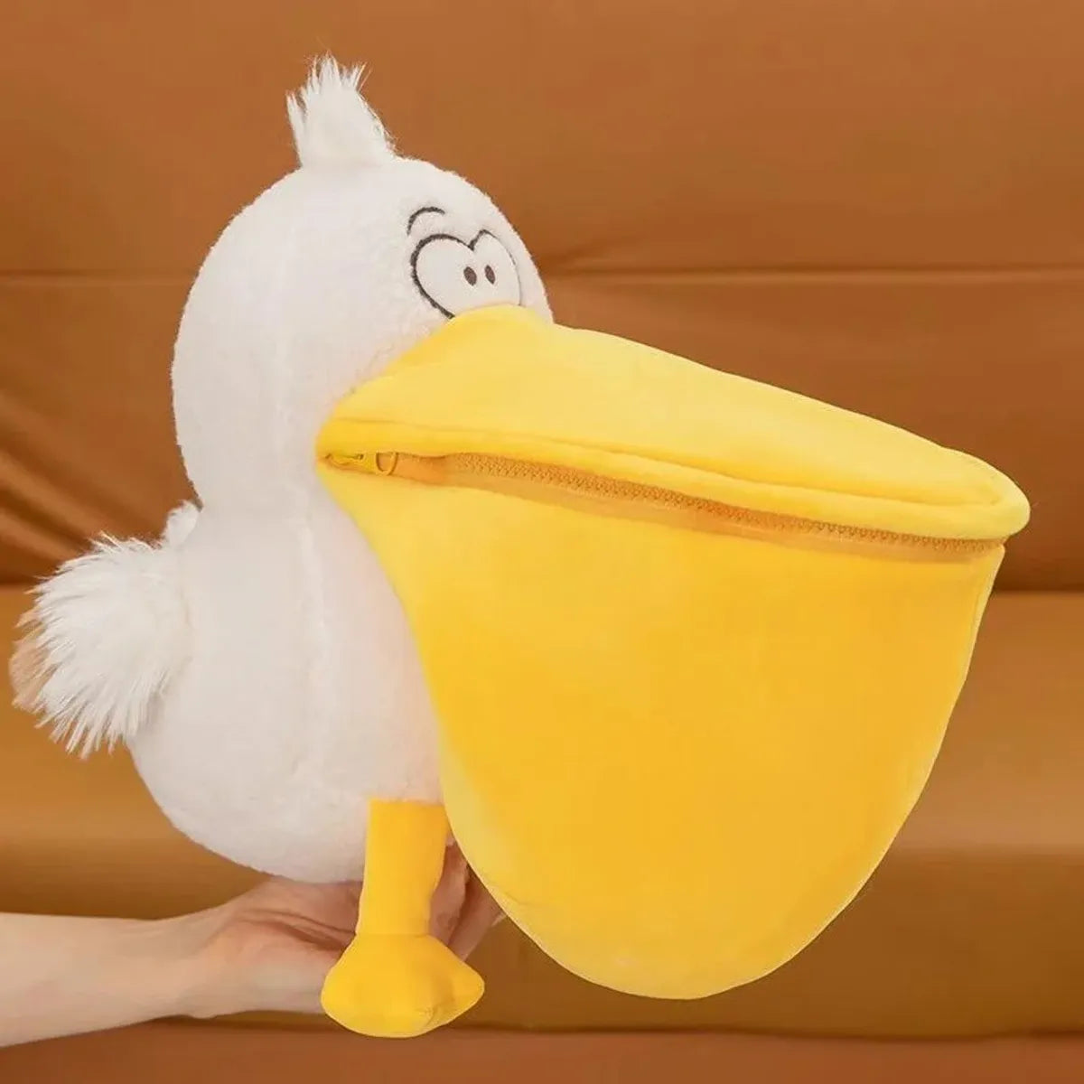Cute Pelican Kids Soft Toy With Storage In Its Beak