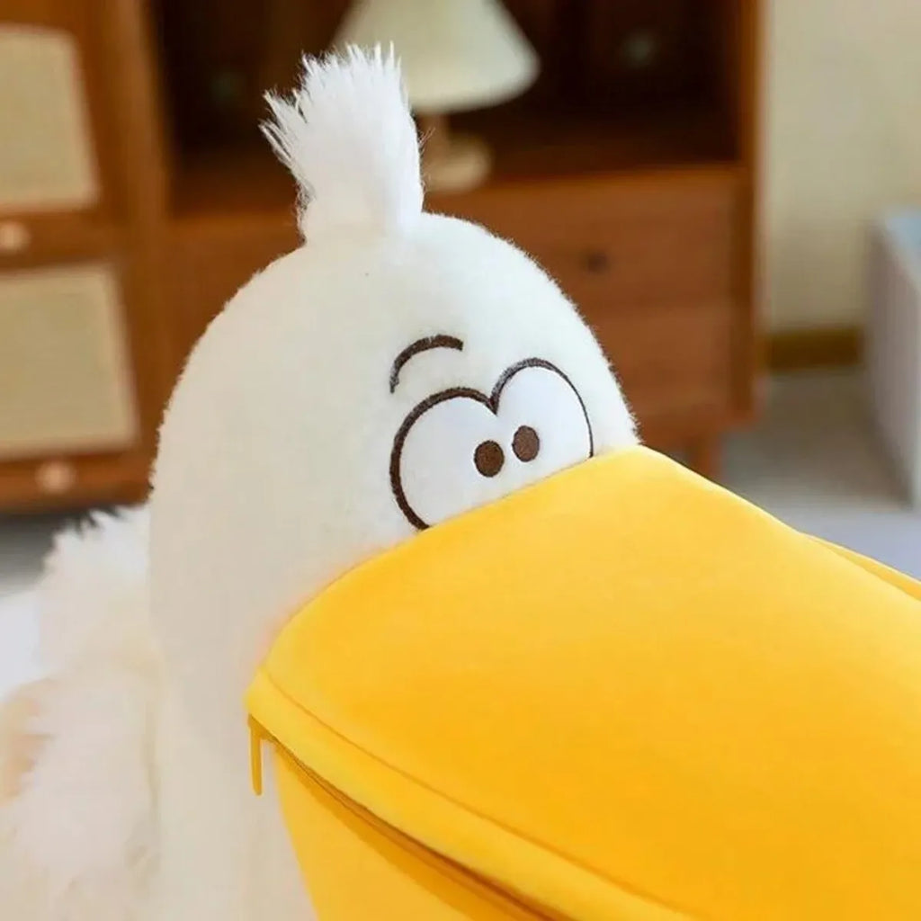 Cute Pelican Kids Soft Toy With Storage In Its Beak