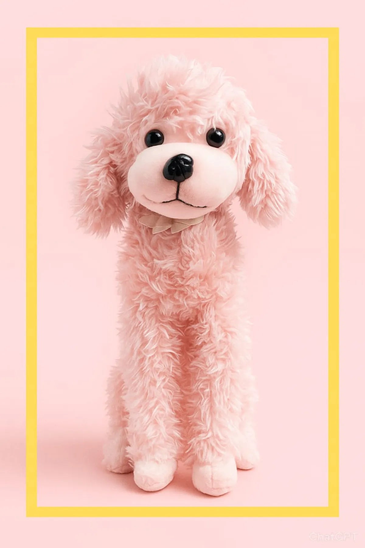 Cute Standing Poodle Dog Soft Stuffed Plush Animal Toys for Kids Boys & Girls Birthday Gift (Color: Pink Size: 30 cm)