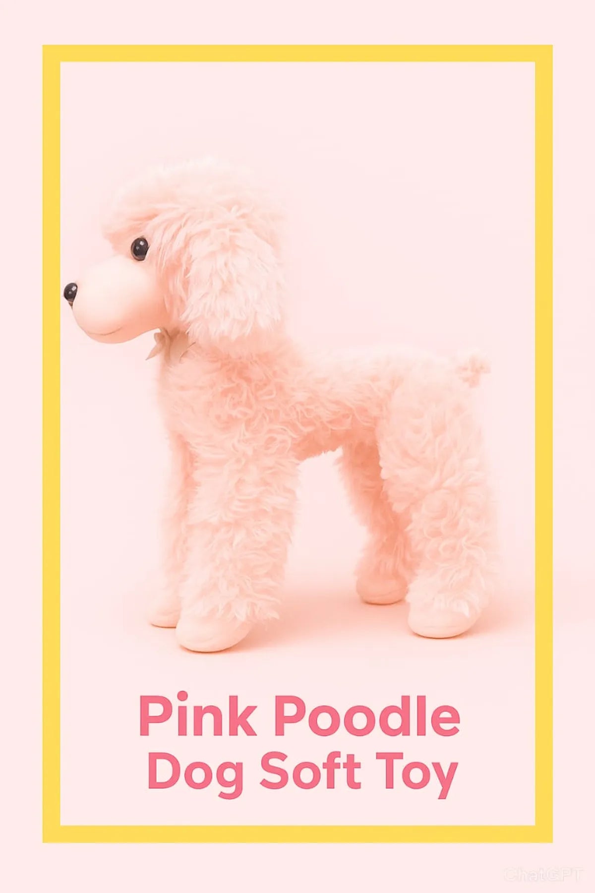 Cute Standing Poodle Dog Soft Stuffed Plush Animal Toys for Kids Boys & Girls Birthday Gift (Color: Pink Size: 30 cm)