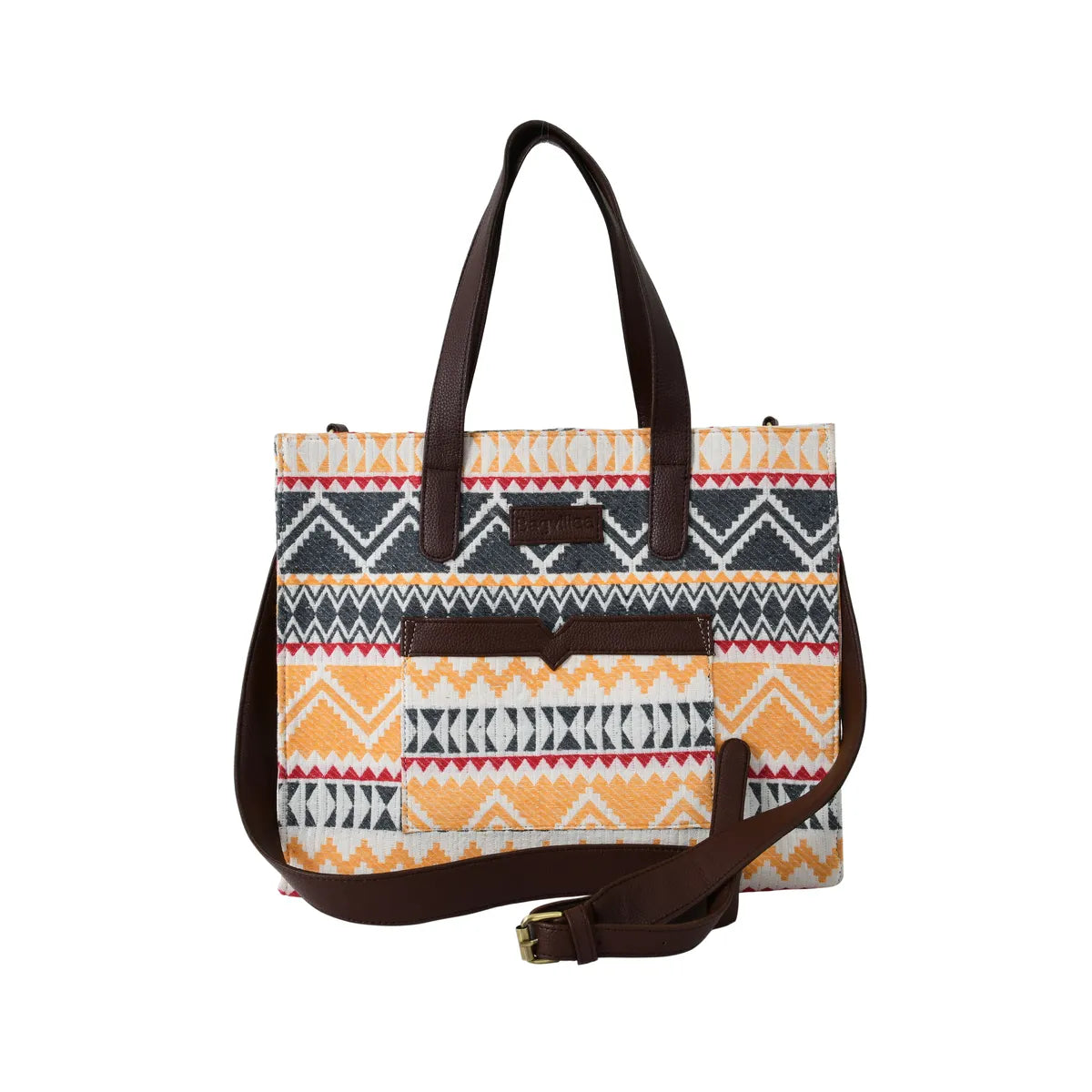 Yellow Premium Colourful Patterned Hand Bag For Women