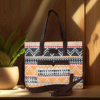 Yellow Premium Colourful Patterned Hand Bag For Women