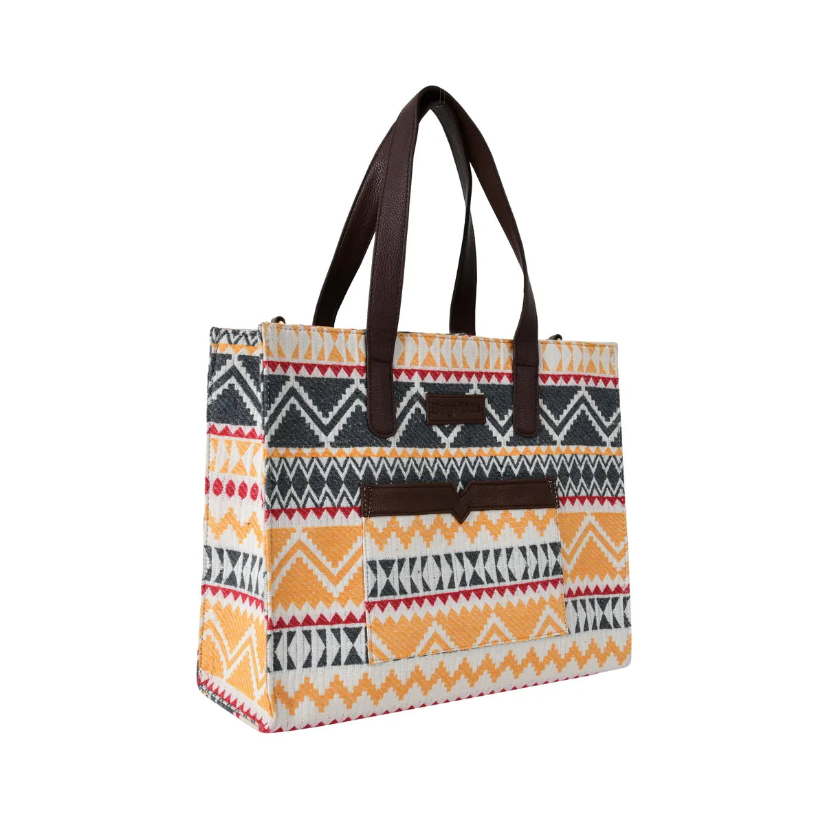 Yellow Premium Colourful Patterned Hand Bag For Women