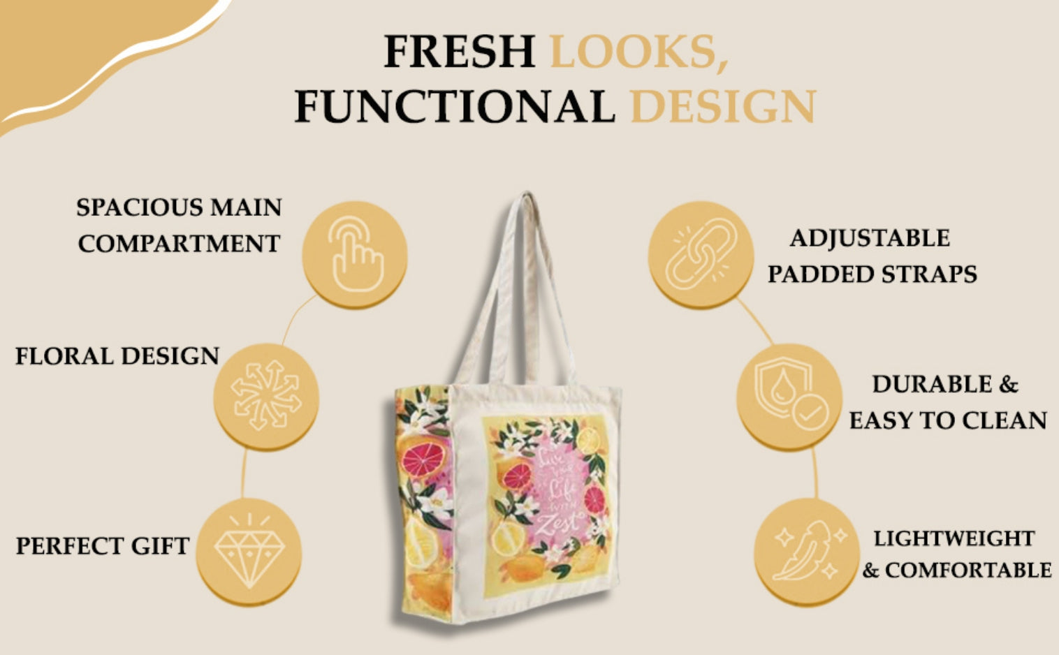 Live Your Life With Zest - Box Tote Bag