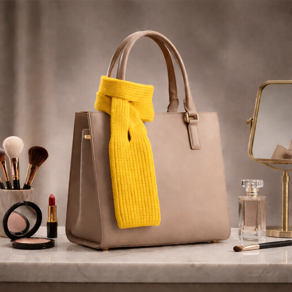 Knitted Stretchable Sling Crossbody Sling - Yellow