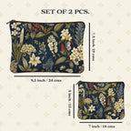 Botanical Bloom Pouch Set Of 2 Pieces
