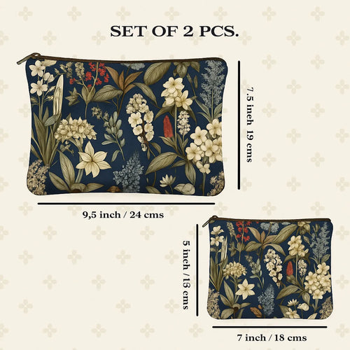 Botanical Bloom Pouch Set Of 2 Pieces