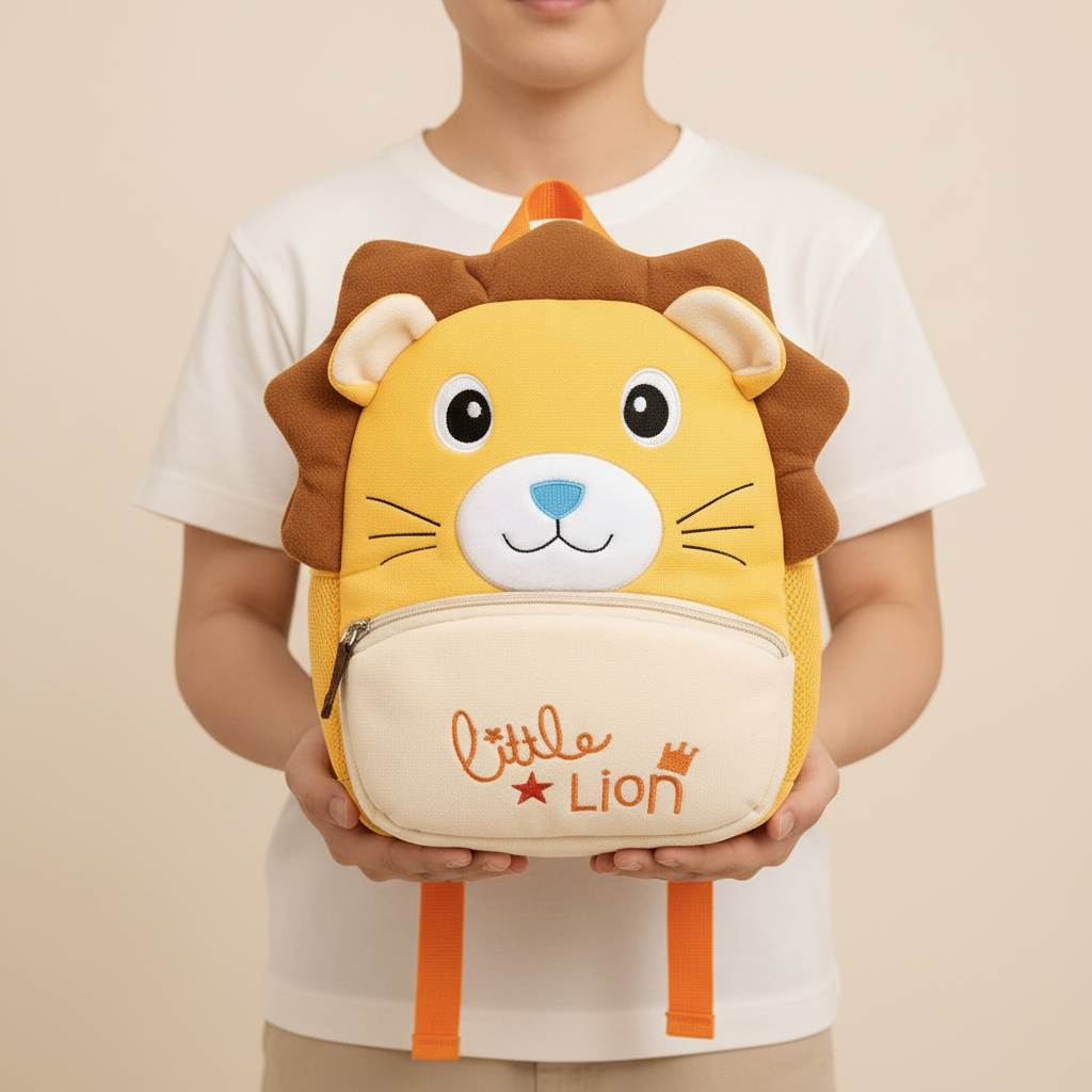 Little Lion Soft Plush Kids Backpack