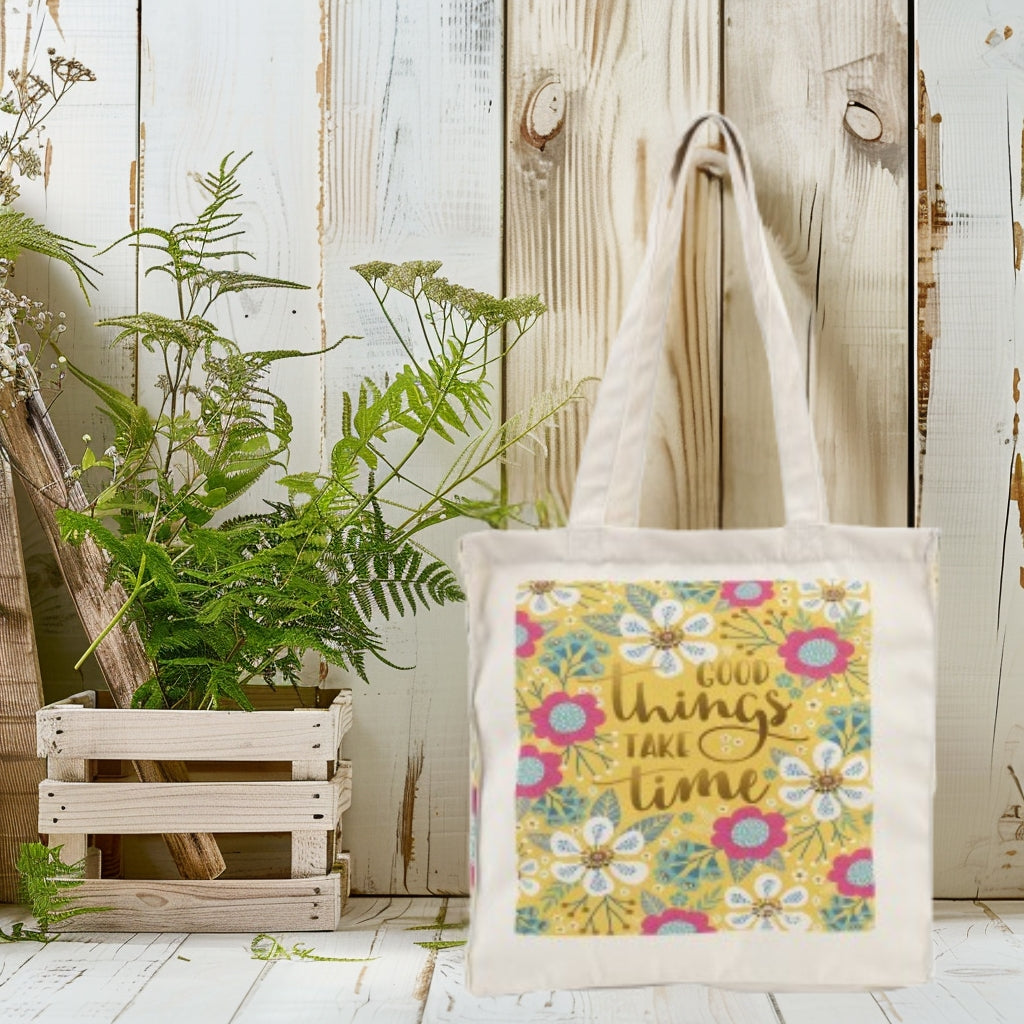 Good Things Take Time - Box Tote Bag