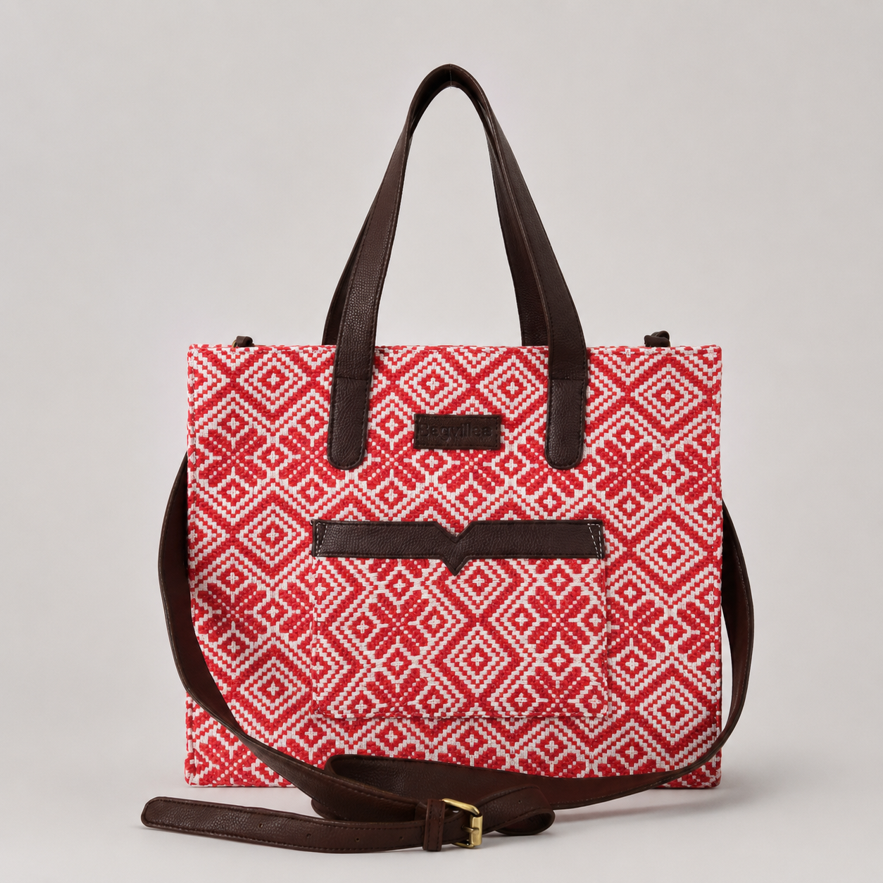 Red Premium Patterned Hand Bag For Women — image 1