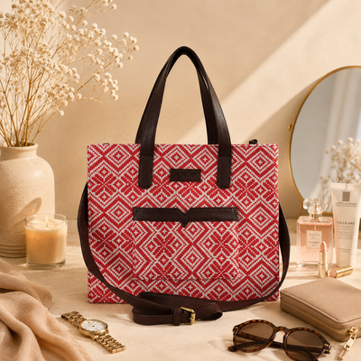 Red Premium Patterned Hand Bag For Women — image 4