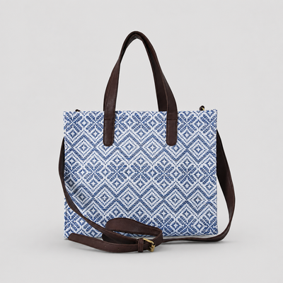 Blue Premium Handwoven Hand Bag For Women — image 2