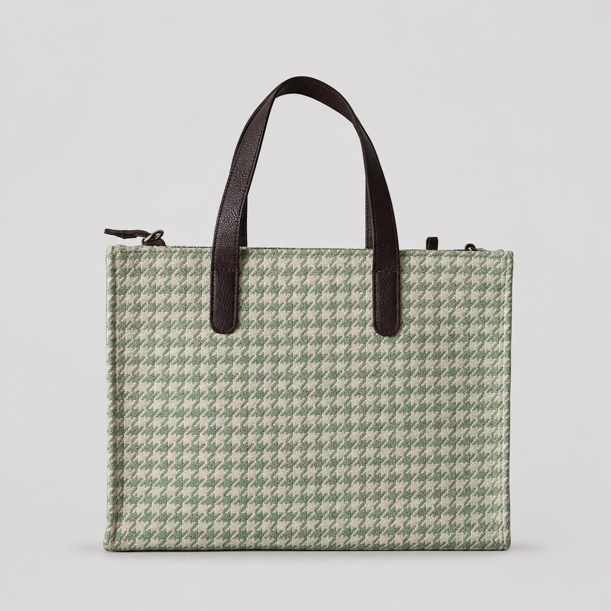 Green Premium Checks Patterned Hand Bag For Women — image 2