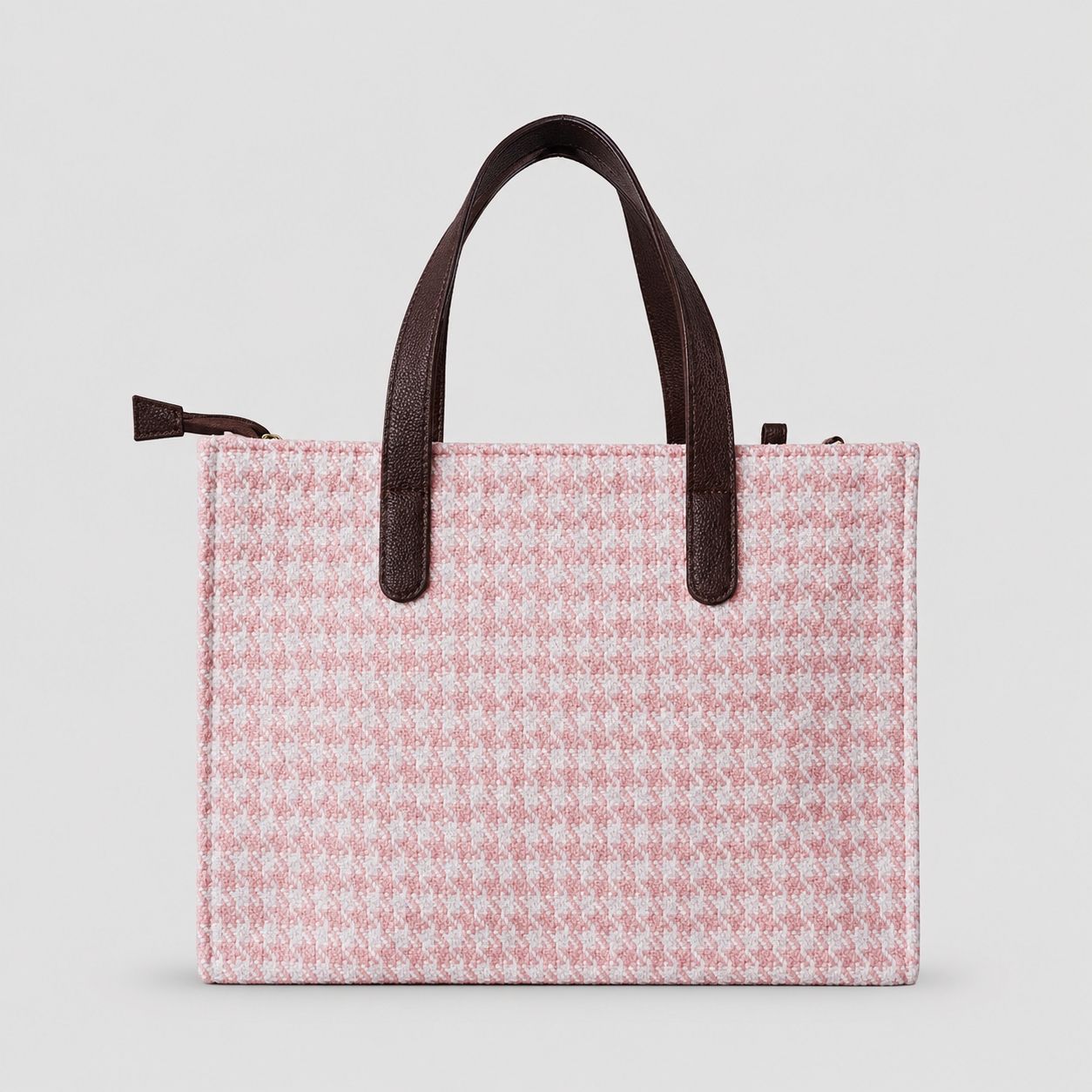 Pink Premium Checks Patterned Hand Bag For Women — image 2
