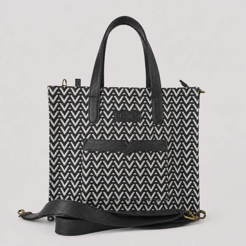 Black Premium Patterned Hand Bag For Women — image 1