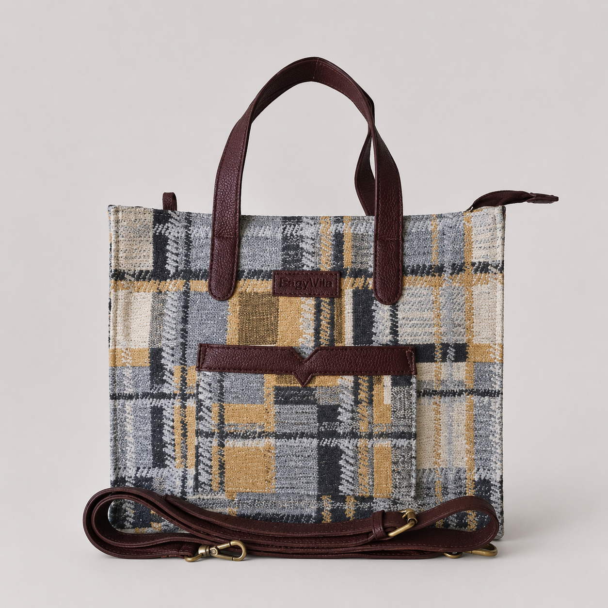 Blue Premium Denim Patterned Hand Bag For Women — image 1