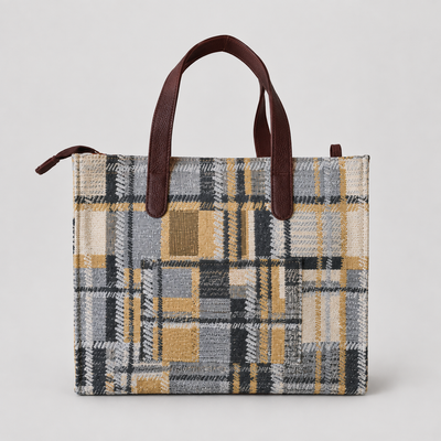 Blue Premium Denim Patterned Hand Bag For Women — image 2