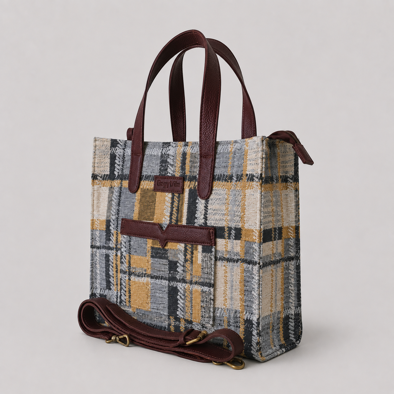 Blue Premium Denim Patterned Hand Bag For Women — image 3