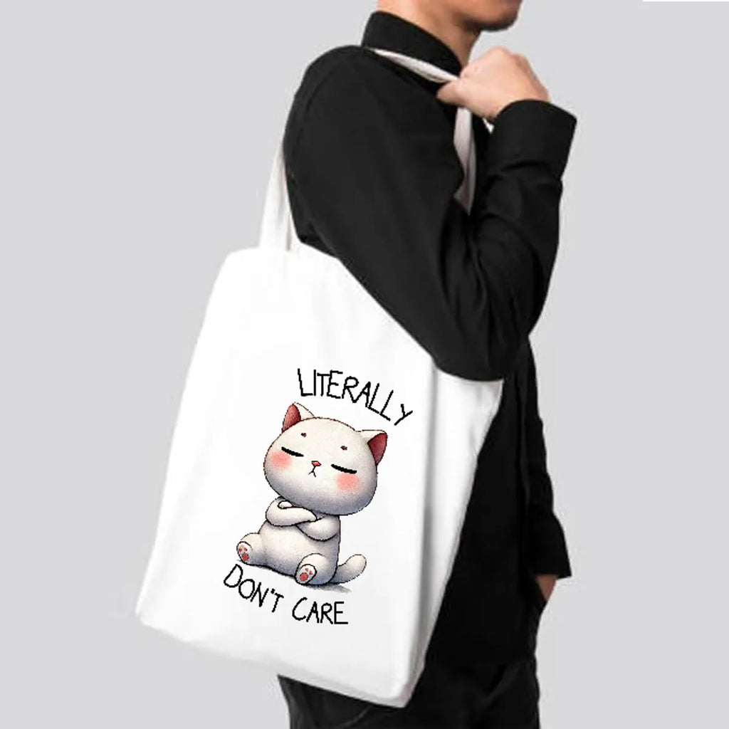 Literally Don't Care - Printed Tote Bag