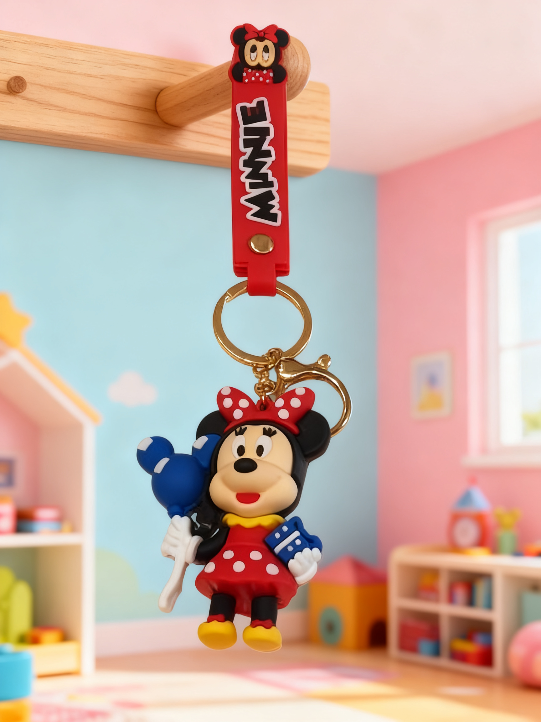Minnie Mouse Cute Silicone Keyring Accessories for Kids