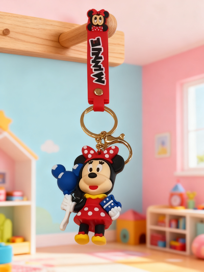 Minnie Mouse Cute Silicone Keyring Accessories for Kids