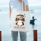 Music Is Life - Printed Tote Bag