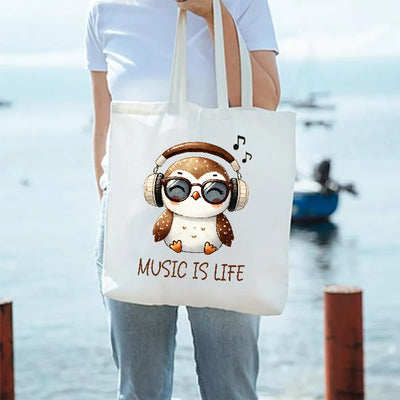 Music Is Life - Printed Tote Bag
