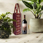 Burgandy Premium Design Handwoven Bottle Bag