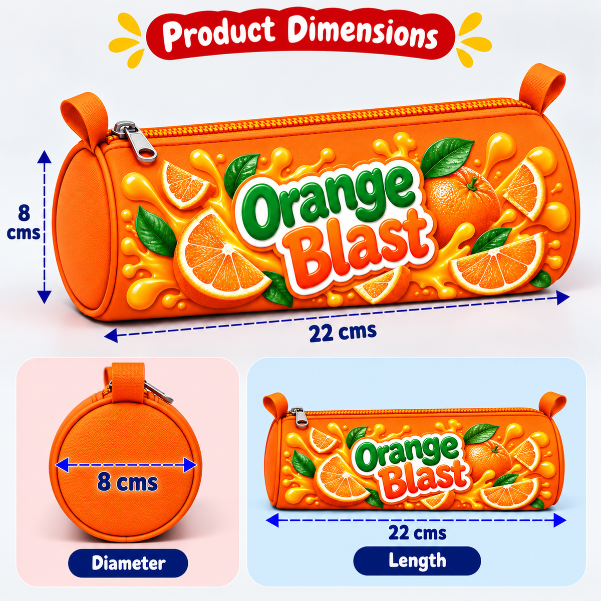 Orange Blast Pencil Pouch