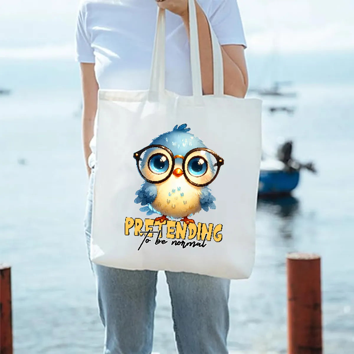 Pretending To Be Normal - Printed Tote Bag