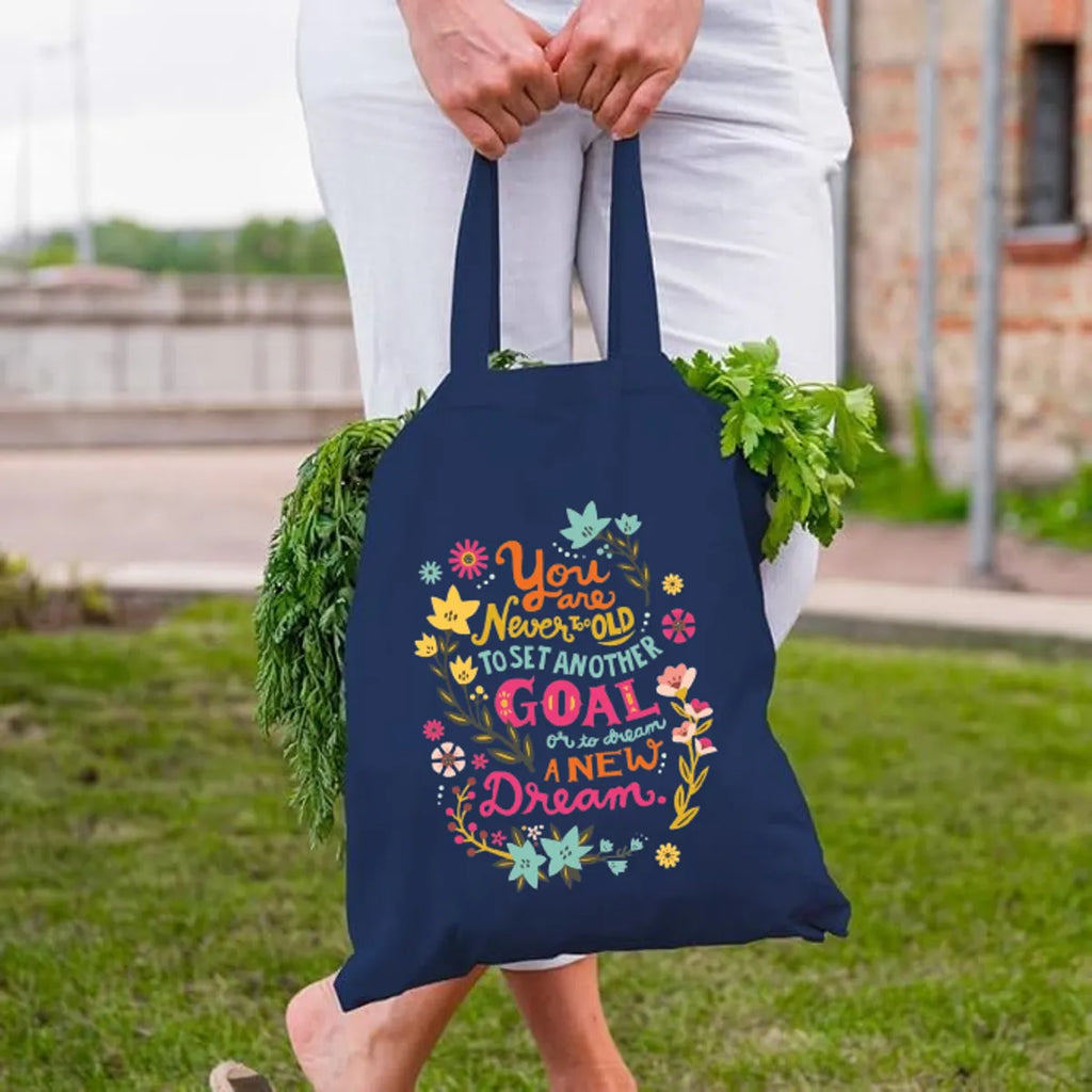 Blue Premium Inspirational Tote Bag For Women
