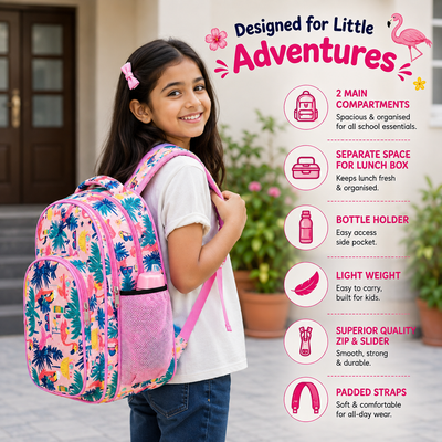 Tropical Flamingo Kids Backpack — image 5