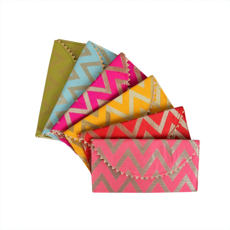Pack Of 6 Shagun Envelopes Zig Zag Design