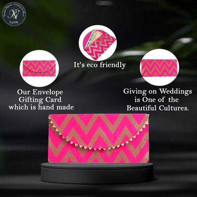 Pack Of 6 Shagun Envelopes Zig Zag Design