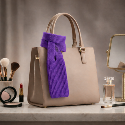 Knitted Stretchable Sling Crossbody Sling - Purple