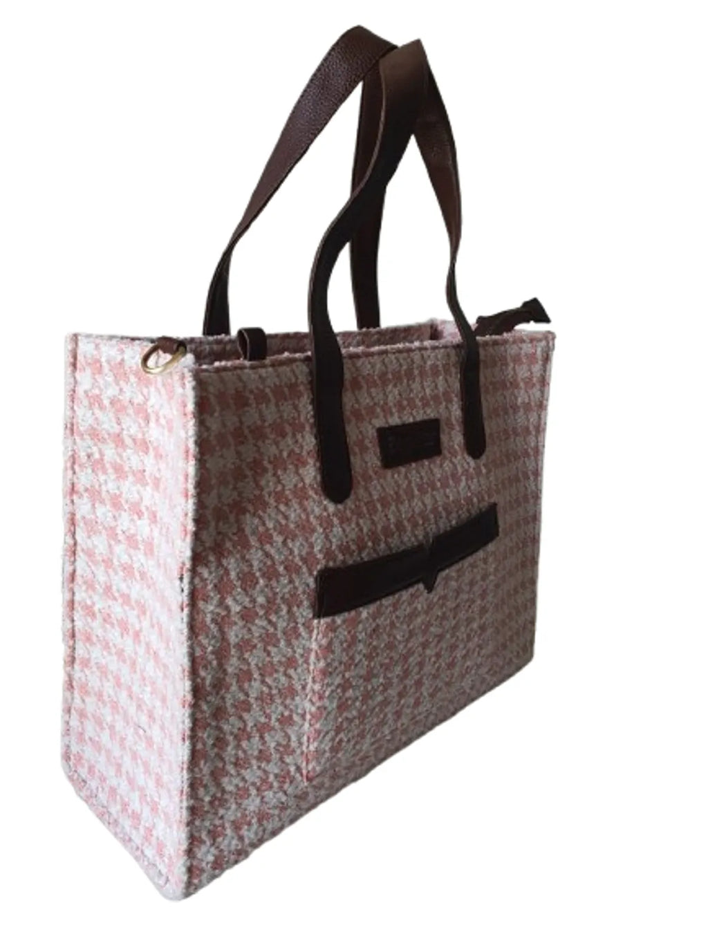 Pink Premium Checks Patterned Hand Bag For Women