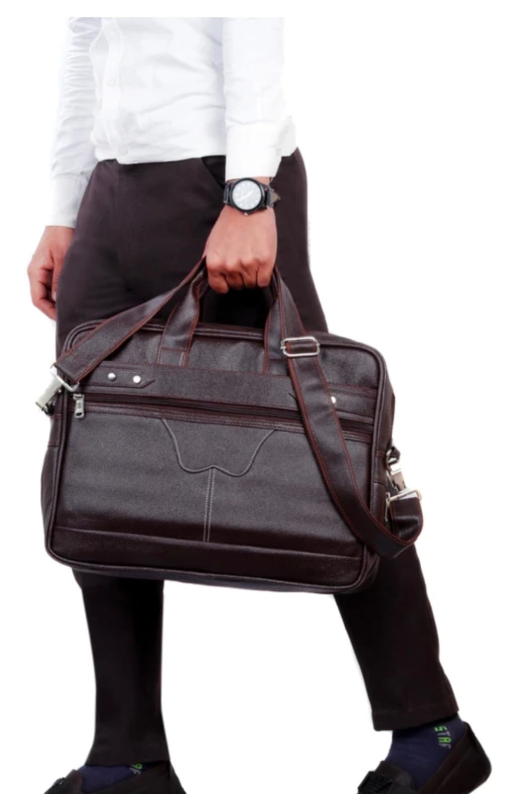 Classic Brown Office Laptop Bag