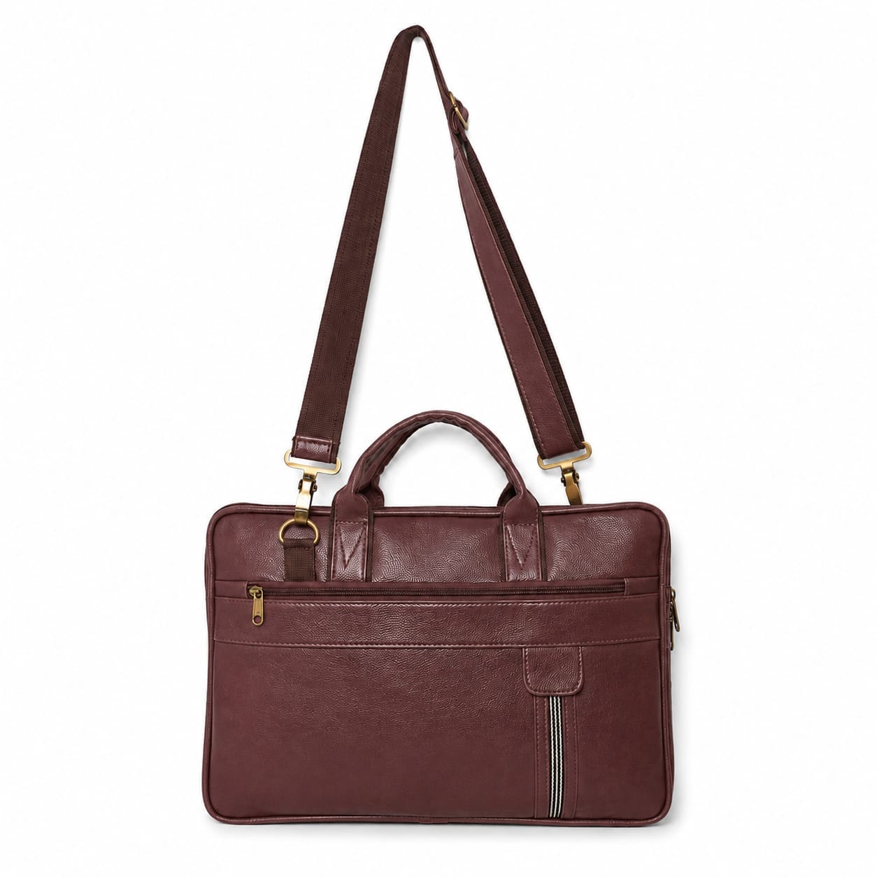 Retro Brown Laptop Bag – Elegant, Functional & Professional