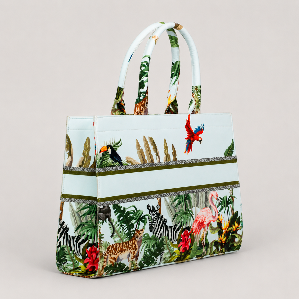 White Bird Print Customize Hand Bag For Women. — image 2