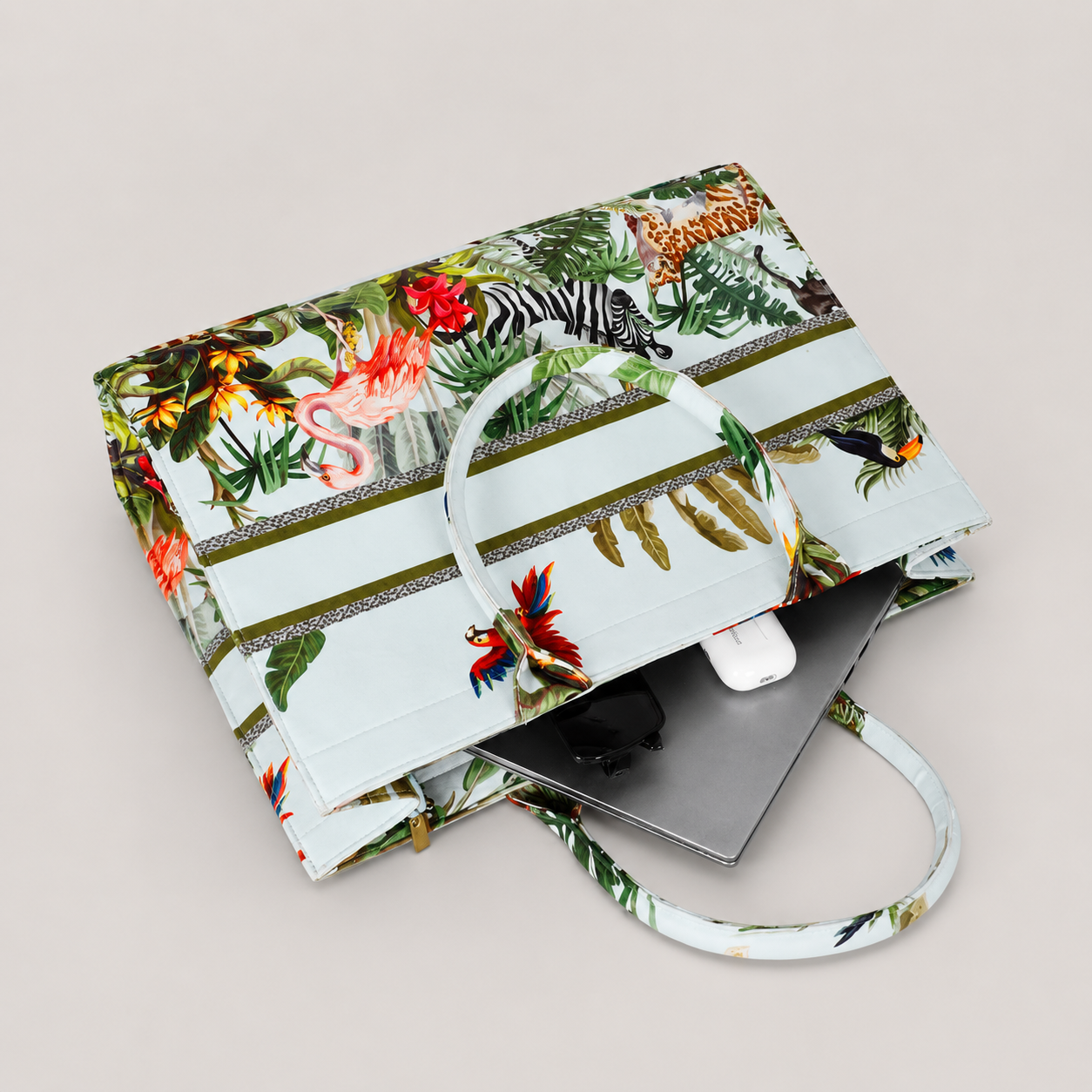 White Bird Print Customize Hand Bag For Women. — image 3