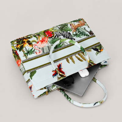 White Bird Print Customize Hand Bag For Women. — image 3