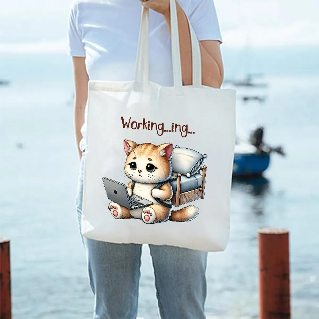 Working - Printed Tote Bag