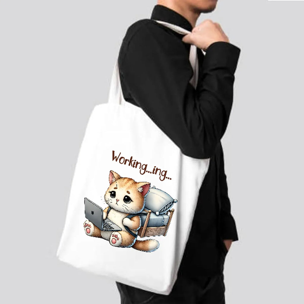 Working - Printed Tote Bag